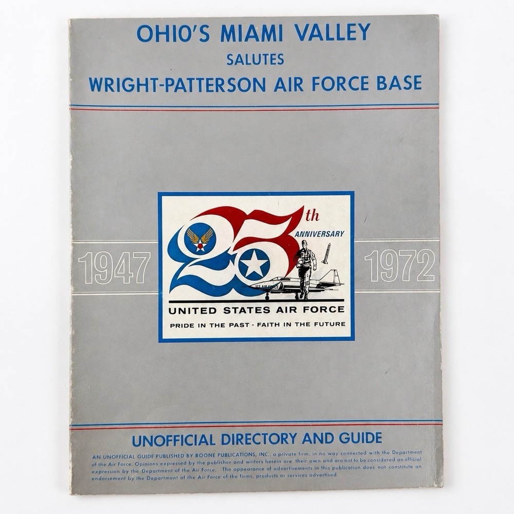1972 Wright-Patterson AFB 25th Anniversary Directory Guide USAF Dayton Ohio VTG